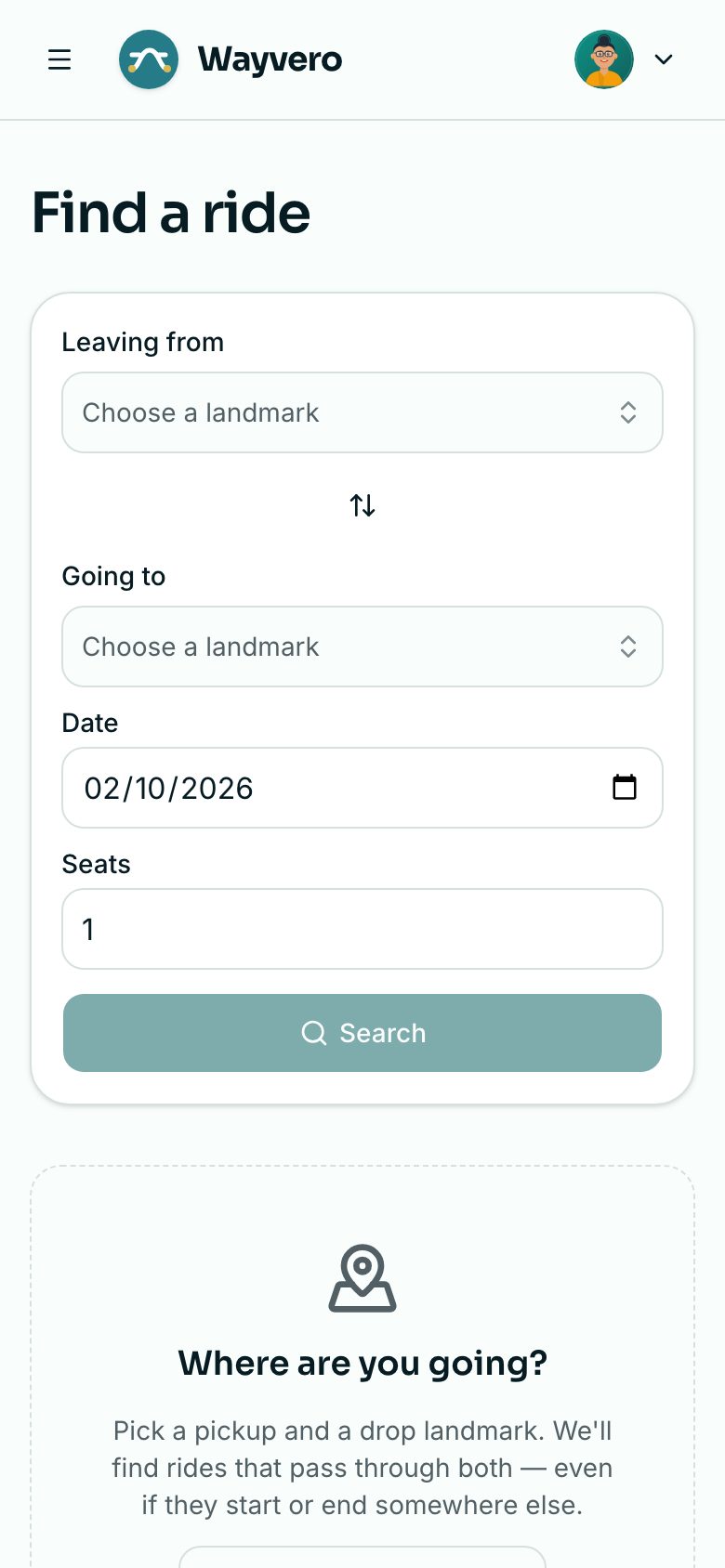 Wayvero intercity carpooling and verified shared commutes